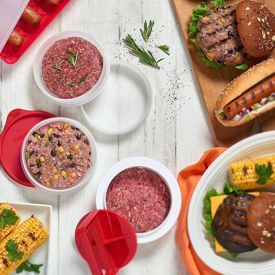Tupperware® Hamburger Press & Keepers Set | Large Patty Mold & Storage - Image 4