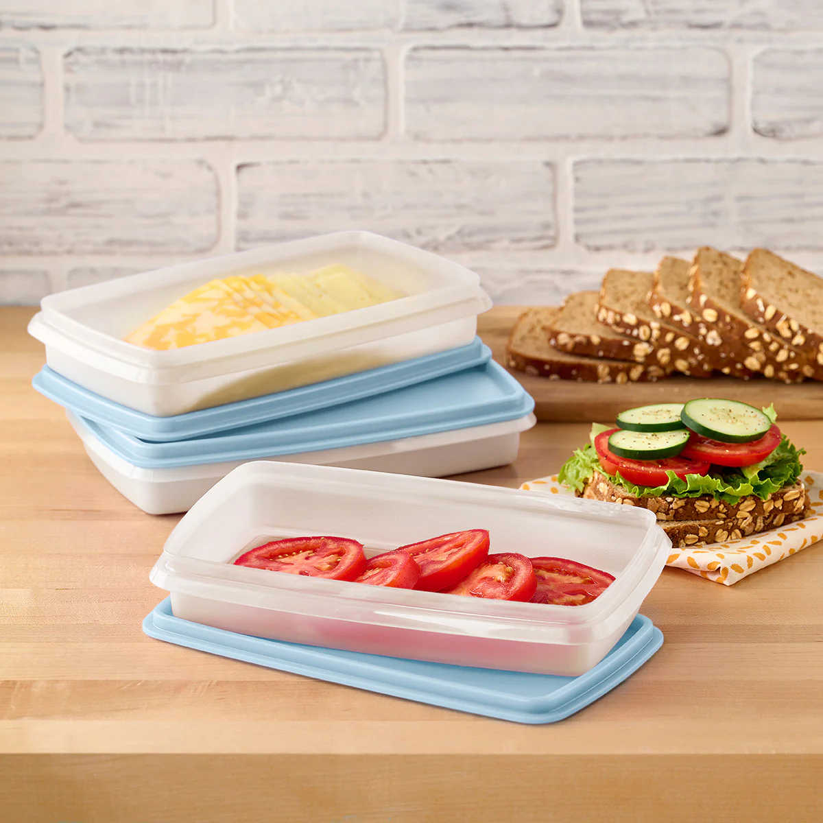 Tupperware® Snack-Stor® Slim Airtight Food Storage Containers (Set of 3) - Image 3